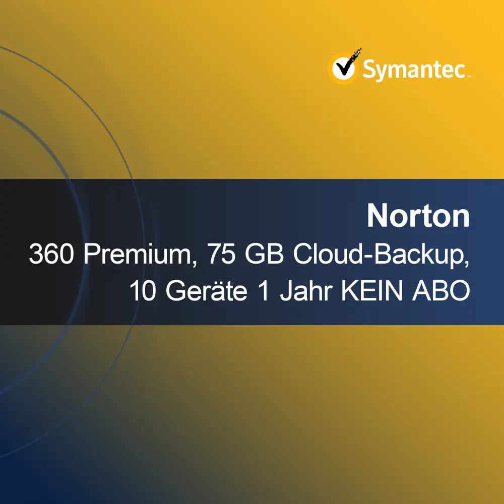Norton 360 Premium, 75 GB sky-sikkerhetskopi, 10 enheter 1 år INGEN ABONNEMENT